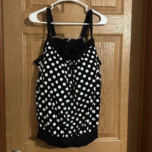 Lands End 22W Tankini Top with DD soft cup bra (no underwire)